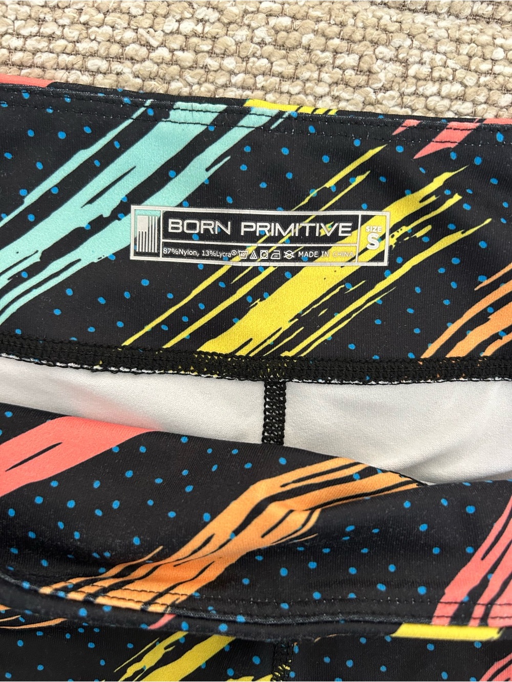 Born Primitive Double Take Booty Shorts with Neon Brushstroke Print size small - Picture 3 of 3